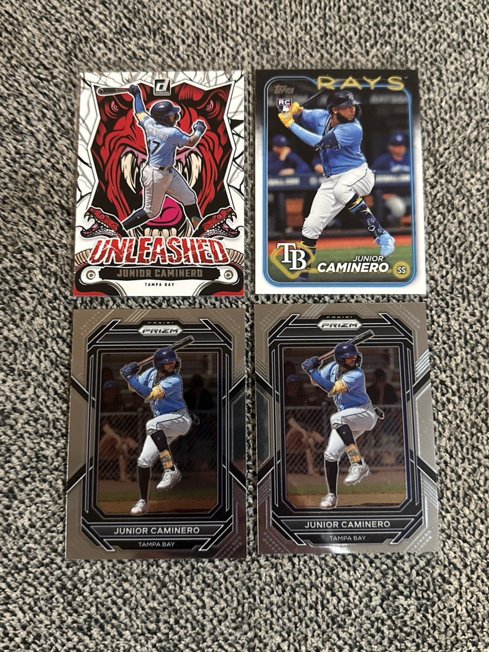 Rays Junior Caminero Rookie Lot (4)